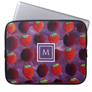 Elegantes monogrammiertes Anfangsbuchstabe Sommerf Laptopschutzhülle