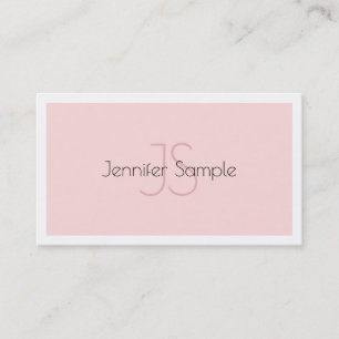 Elegantes monogrammiertes Design minimalistischer  Visitenkarte