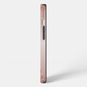 Elegantes monogrammiertes roségold-glitterndes Han iPhone Hülle (Linke Seite)