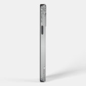 Elegantes, monogrammiertes Silber-Drip-Glitter iPhone Hülle (Rechte Seite)