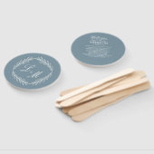 Elegantes monogrammiertes Zweig-Hochzeitsprogramm Fächer (Non-assembled)