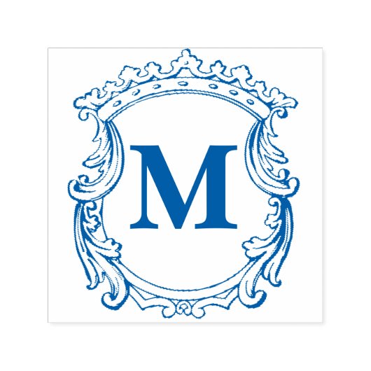 Elegantes Monogrammwappen  Permastempel (Design)