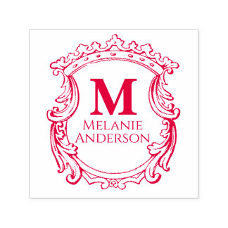 Elegantes Monogrammwappen  Permastempel