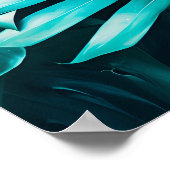 Elegantes Monstera-Blatt-Horizontal-Wandkunstposte Poster (Ecke)
