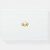 Elegantes Monstera Gilded Gold Wedding Gästebuch (Rückseite)