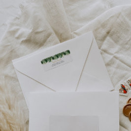 Elegantes Monstera-Rücksendeadresse-Label