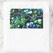 Elegantes Moody-Blaubeerengemälde Rechteckiger Aufkleber (Tasche)