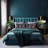 Elegantes Moody Modern Lotus Blume Muster Kissenbezug