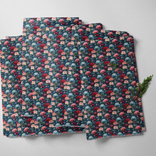 Elegantes Moody Modern Lotus Blume Muster Stoff