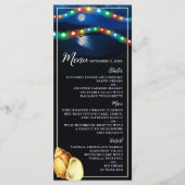 Elegantes Moonlit Beach Wedding Menu Menükarte (Vorderseite)