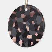 Elegantes Mosaik aus Rose, grau und schwarz Keramik Ornament (Links)