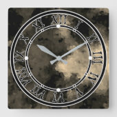 Elegantes Mosaikmuster, mehrfarbig, abstrakt Quadratische Wanduhr (Vorderseite)