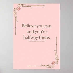 Elegantes Motivationsposter für Büro und Zuhause  Poster