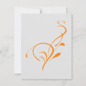 Elegantes Motorrad und Wirbel Hochzeit RSVP (Rückseite)