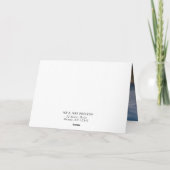 Elegantes Mountains Calligrafy Foto Danke Karte (Rückseite)