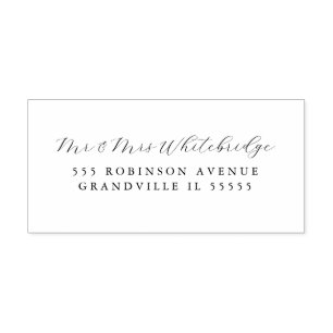 Elegantes Mr. & Mrs. Scripted Design Permastempel