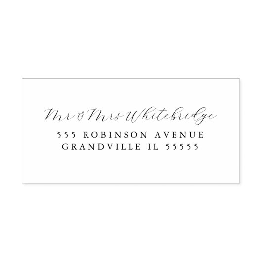 Elegantes Mr. & Mrs. Scripted Design Permastempel (Design)