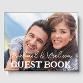 Elegantes Mr. & Mrs. Wedding Foto Gästebuch (Vorderseite)