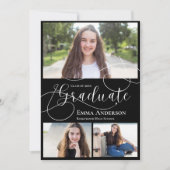 Elegantes Multi-Foto 2025 Abschluss Ankündigung (Vorderseite)