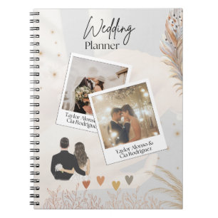 Elegantes Multi-Foto-Hochzeitsplaner Notizblock