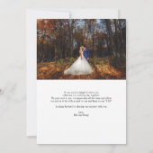 Elegantes Multi-Foto-Skript-Hochzeit Dankeskarte (Rückseite)