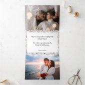 Elegantes Multi-Foto Weihnachten Dreifach Gefaltete Urlaubskarte (Innenseite)