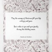 Elegantes Multi-Foto Weihnachten Dreifach Gefaltete Urlaubskarte (Innenseite Mitte)