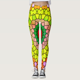 Elegantes Multi- und Blue-Bright-Muster Leggings