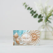 Elegantes Muschel-Logo Visitenkarte (Stehend Vorderseite)