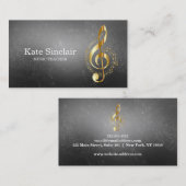 Elegantes Musik-Lehrer-Klavier befestigt Musical Visitenkarte (Vorne/Hinten)