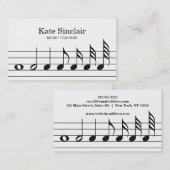 Elegantes Musik-Lehrer-Klavier befestigt Musical Visitenkarte (Vorne/Hinten)