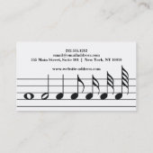 Elegantes Musik-Lehrer-Klavier befestigt Musical Visitenkarte (Rückseite)