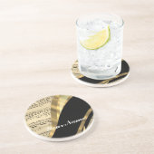 Elegantes Musikblatt Getränkeuntersetzer (Seite)