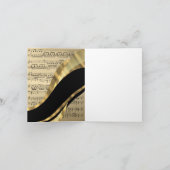 Elegantes Musikblatt Karte (Innenseite)