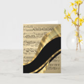 Elegantes Musikblatt Karte (Gelbe Blume)