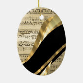 Elegantes Musikblatt Keramik Ornament (Hinten)