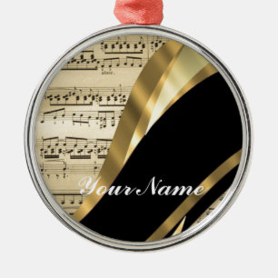 Elegantes Musikblatt Ornament Aus Metall