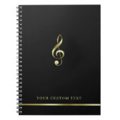 Elegantes Musiklehrerbüro Treble Clef Moderne Notizblock (Vorderseite)