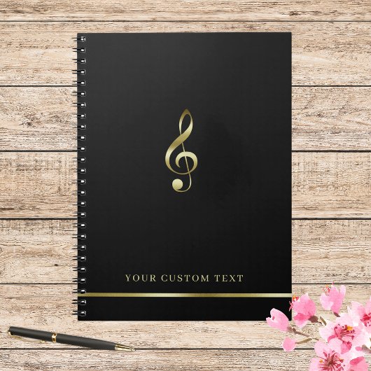 Elegantes Musiklehrerbüro Treble Clef Moderne Notizblock