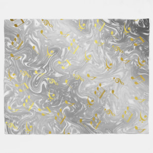 elegantes Musiknoten Fleecedecke