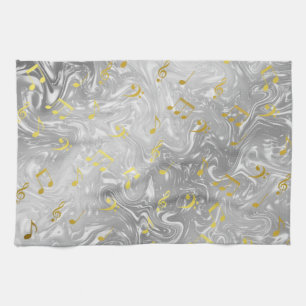 elegantes Musiknoten Küchentuch