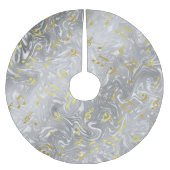 elegantes Musiknoten Polyester Weihnachtsbaumdecke (Vorderseite)