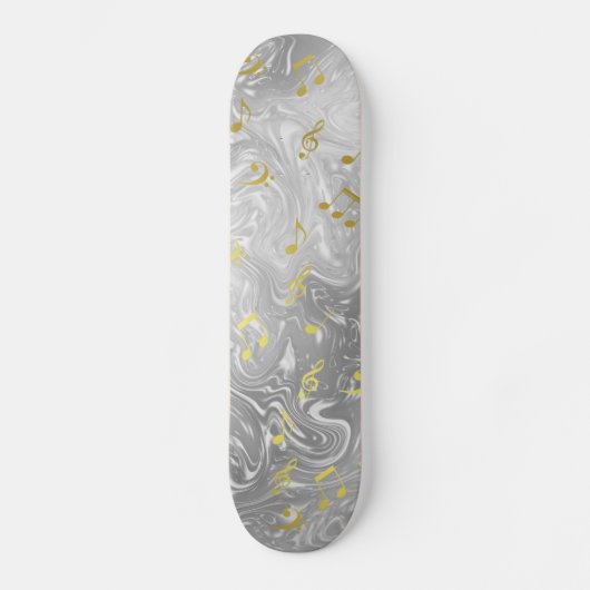 elegantes Musiknoten Skateboard (Vorderseite)