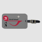 elegantes Musiktafel mit dem Namen des Musikers Gepäckanhänger (Vorderseite (Horizontal))