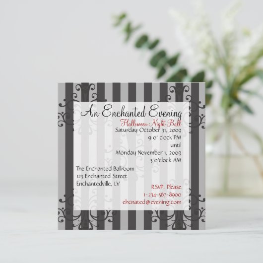 Elegantes Muster 2 Einladung (Stehend Vorderseite)