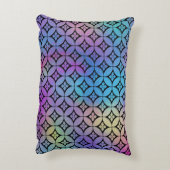 Elegantes Muster Abstrakter Blumenkreise Dekokissen (Rückseite(Vertikal))