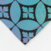 Elegantes Muster Abstrakter Blumenkreise Fleecedecke (Ecke)
