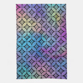 Elegantes Muster Abstrakter Blumenkreise Geschirrtuch (Vertikal)