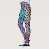 Elegantes Muster Abstrakter Blumenkreise Leggings (Links)