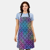 Elegantes Muster Abstrakter Blumenkreise Schürze (Getragen)